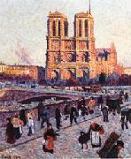 Maximilien Luce The Quai Saint-Michel and Notre-Dame oil